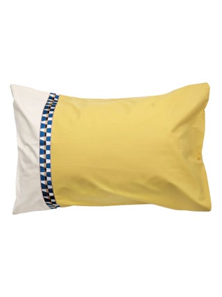 Taie d'oreiller percale de coton ROMY AMBRE