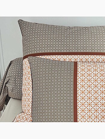 Taie d'oreiller percale graphique