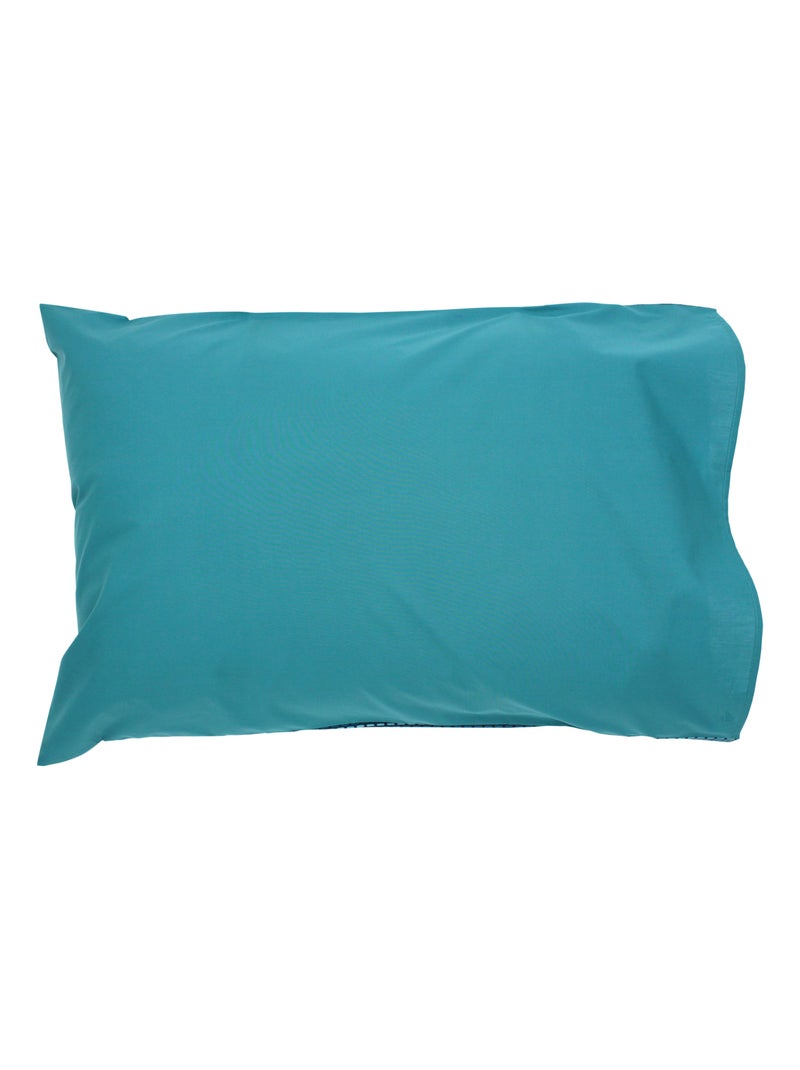 Taie d'oreiller percale GUSTAV Vert émeraude - Kiabi