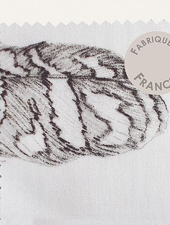 Taie d'oreiller percale pur coton PLUMES