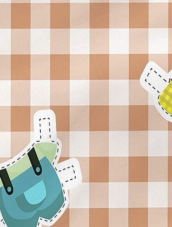 Taie d'oreiller Piggys vichy "Happyfriday