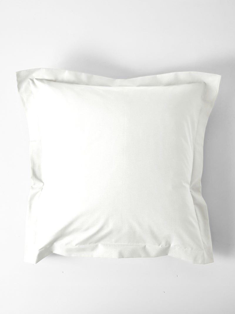 Taie d'oreiller polycoton unie Blanc - Kiabi
