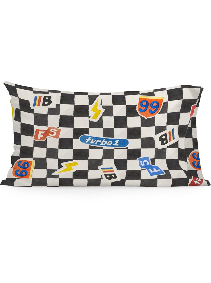 Taie d'oreiller Racer "Happyfriday" Multicolore - Kiabi