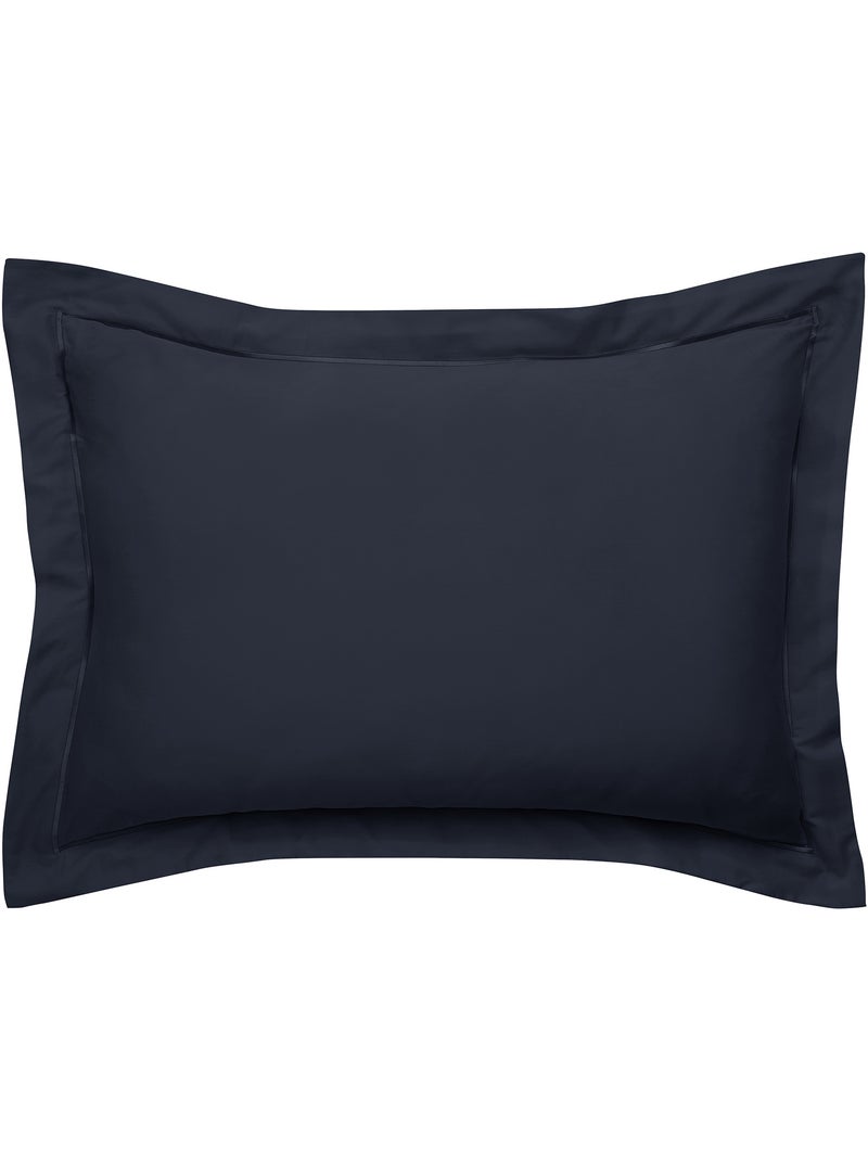 Taie d'Oreiller – Satin de Coton 120 Fils/cm² – Hôtellerie Haut de Gamme Bleu foncé - Kiabi