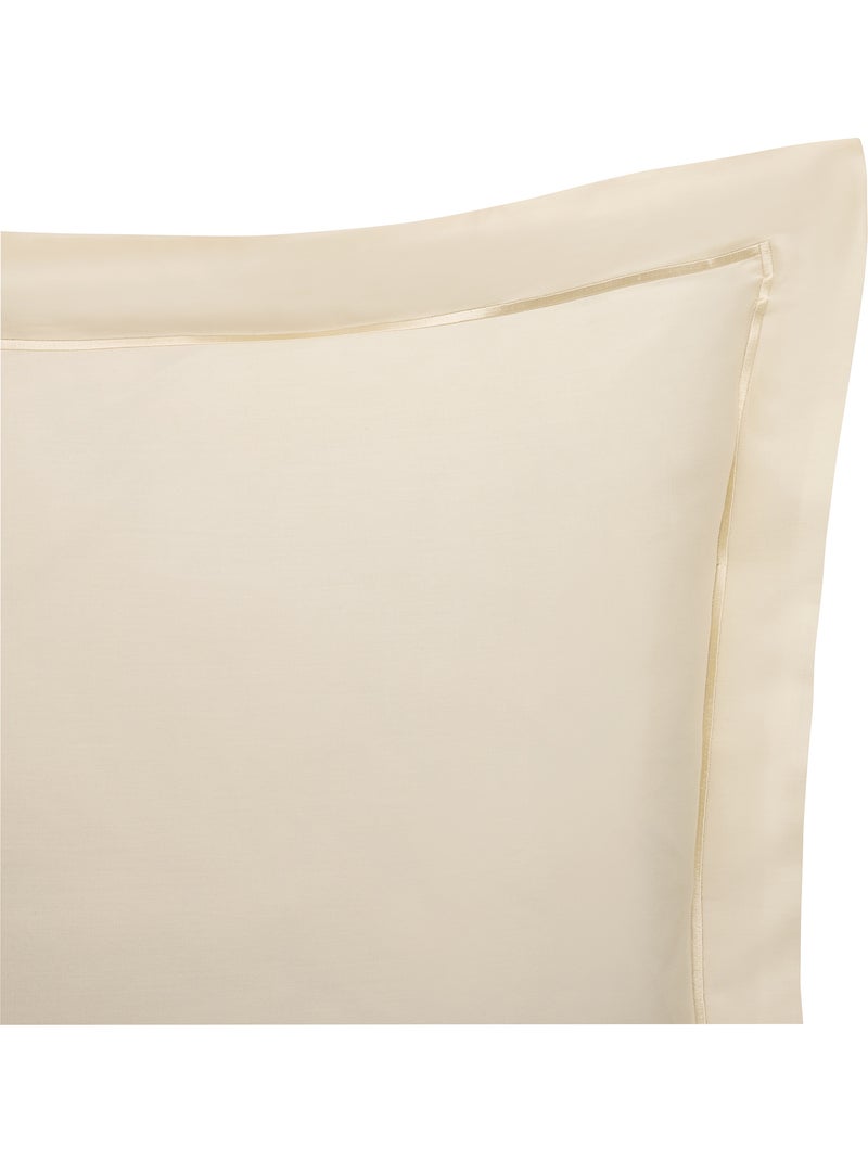 Taie d'Oreiller – Satin de Coton 120 Fils/cm² – Hôtellerie Haut de Gamme Crème - Kiabi