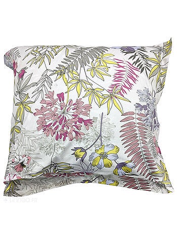 Taie d'oreiller satin de coton ANAÏS multicolore