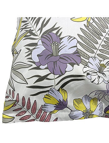 Taie d'oreiller satin de coton ANAÏS multicolore