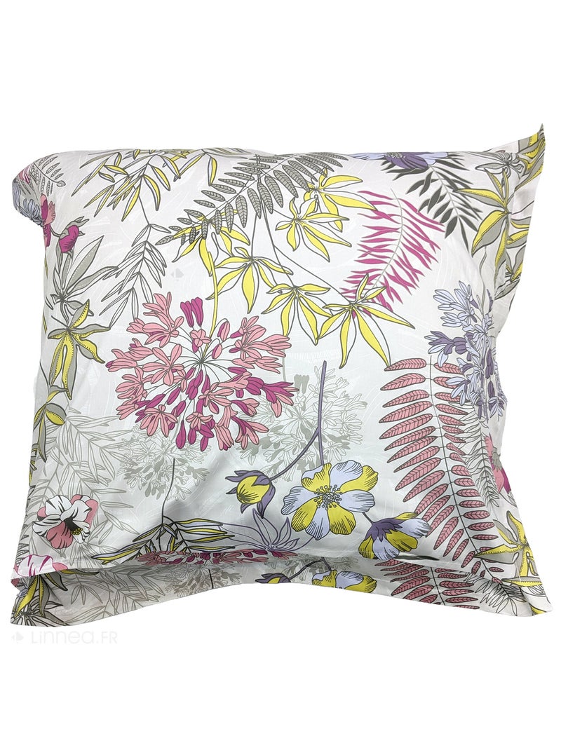 Taie d'oreiller satin de coton ANAÏS multicolore Multicolore - Kiabi