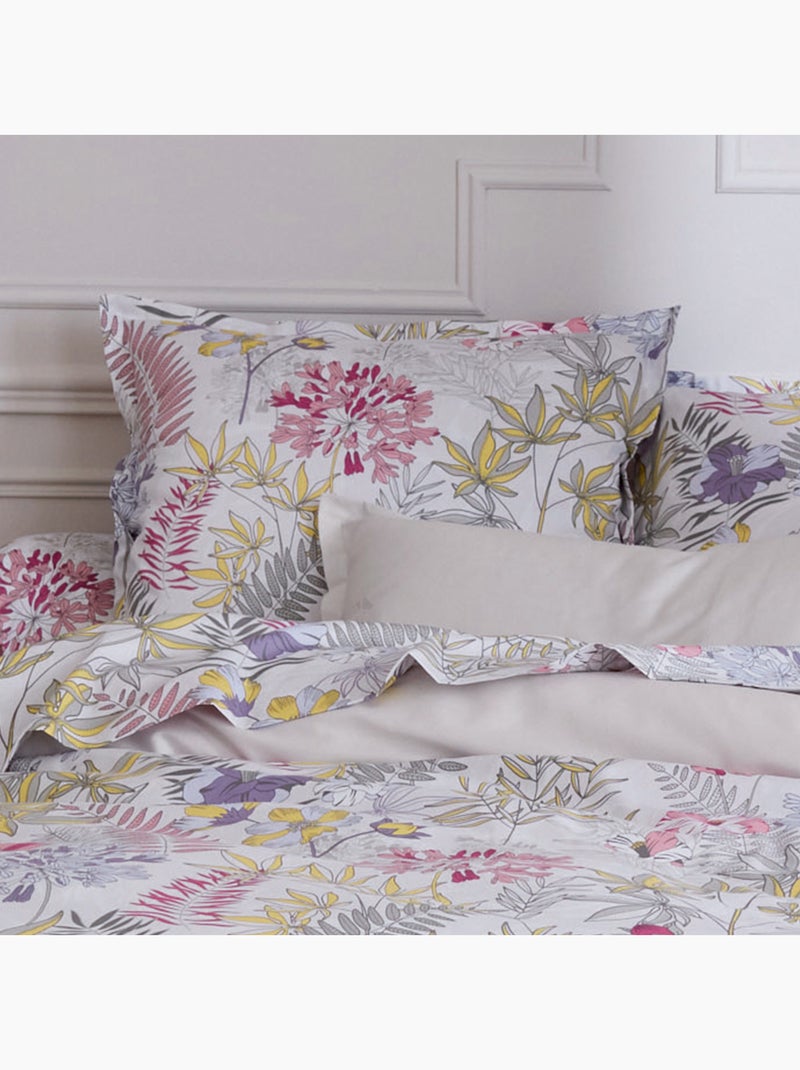 Taie d'oreiller satin de coton ANAÏS multicolore Multicolore - Kiabi