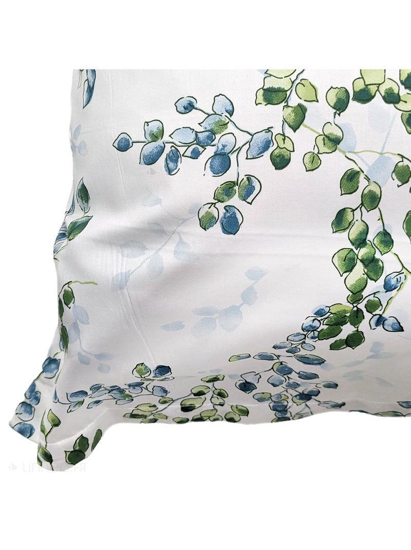 Taie d'oreiller satin de coton ANGÈLE Vert tilleul - Kiabi
