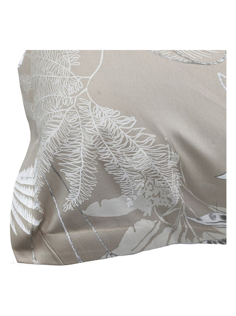 Taie d'oreiller satin de coton CAYENNE Beige grès - Kiabi