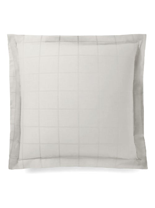 Taie d'oreiller satin de coton CONCERTO Carreaux - Kiabi