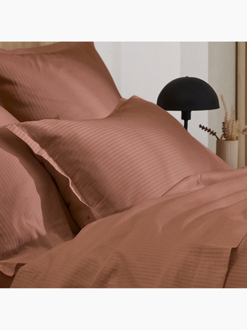 Taie d'oreiller satin de coton GRAND HÔTEL Marron - Kiabi