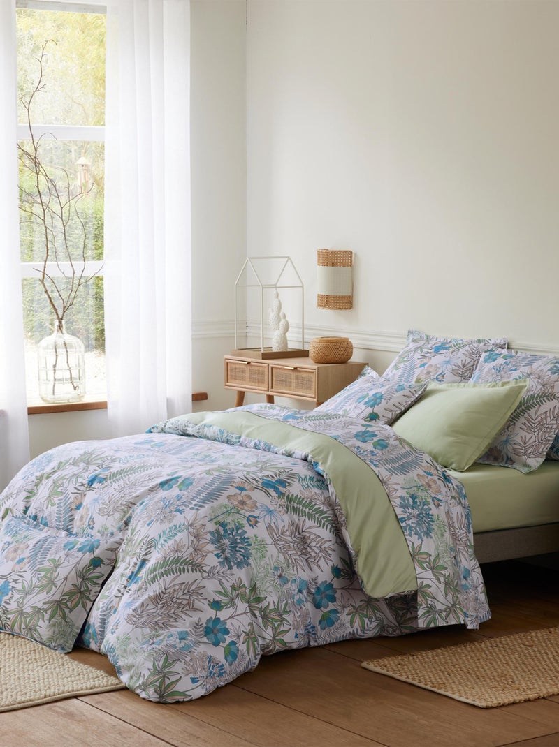 Taie d’oreiller satin de coton végétal Bleu - Kiabi