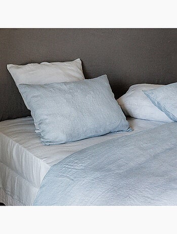 Taie d'oreiller SONATE lin lavé froissé