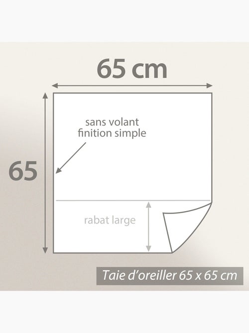 Taie d'oreiller SONATE lin lavé froissé - Kiabi