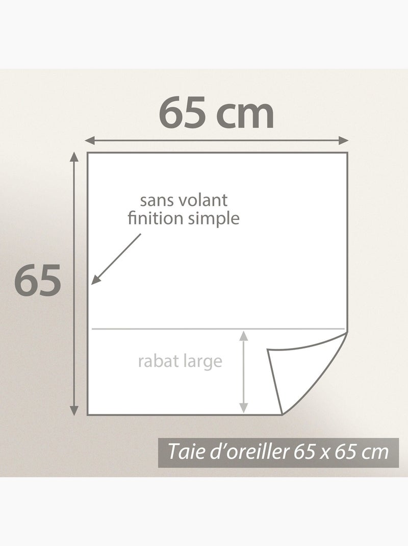 Taie d'oreiller SONATE lin lavé froissé Jaune or - Kiabi