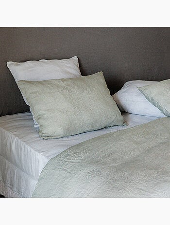 Taie d'oreiller SONATE lin lavé froissé
