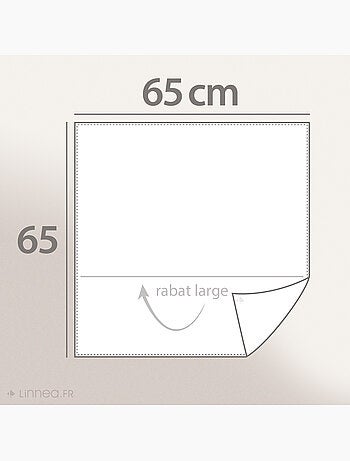Taie d'oreiller SONATE lin lavé froissé