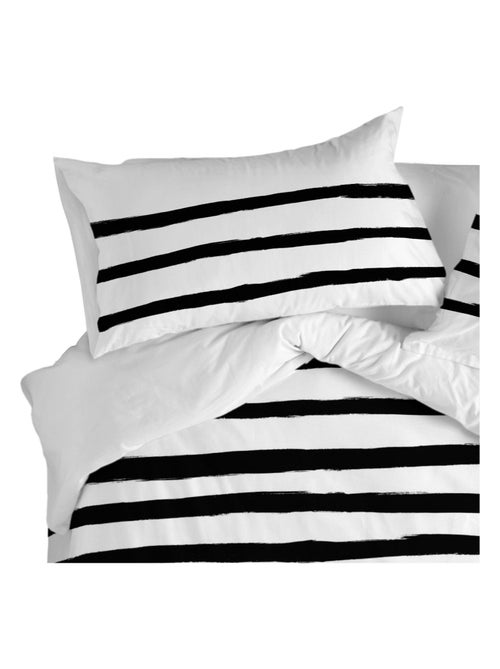 Taie d'oreiller Stripes "Happyfriday" - Kiabi