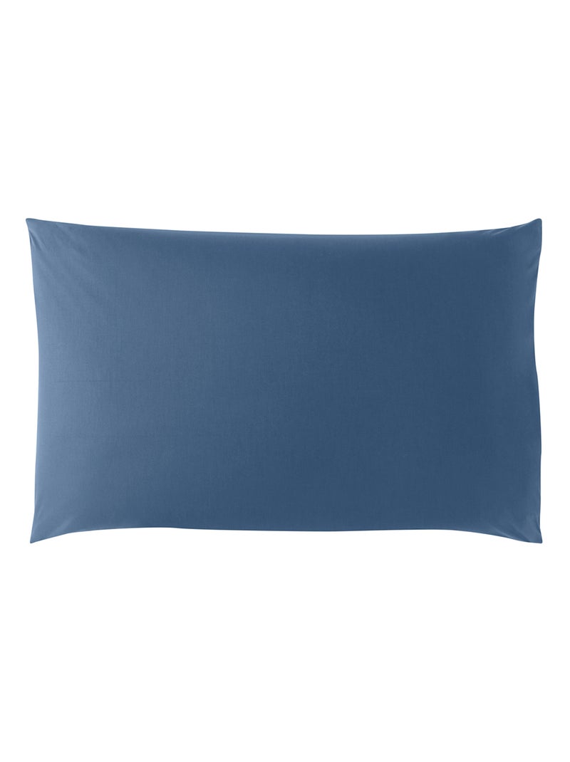 Taie d'oreiller Studio Coton   - DODO Bleu foncé - Kiabi