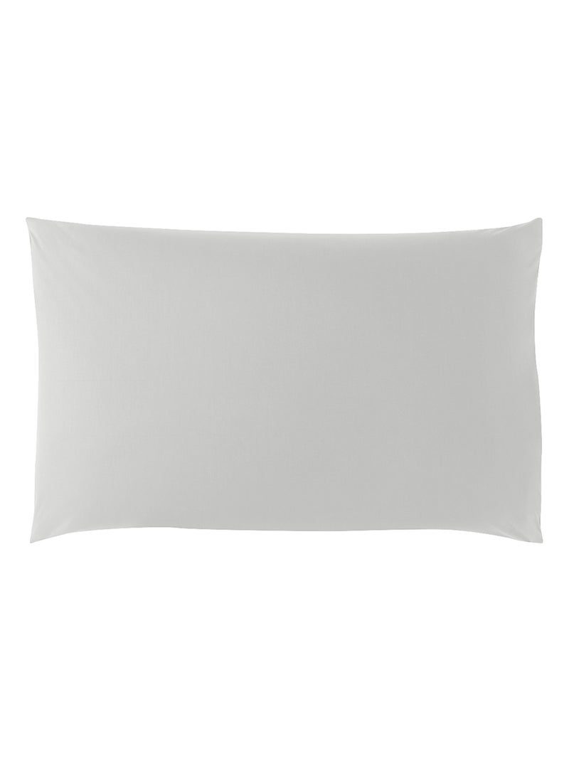 Taie d'oreiller Studio Coton   - DODO Gris perle - Kiabi