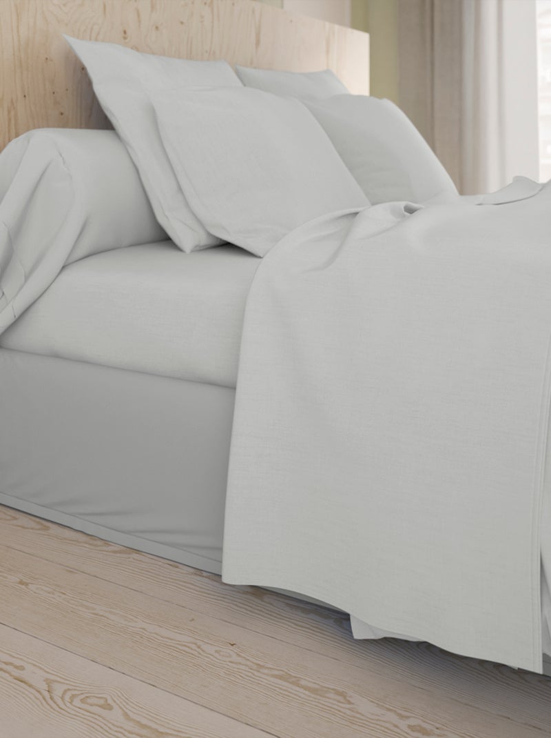 Taie d'oreiller Studio Coton   - DODO Gris perle - Kiabi