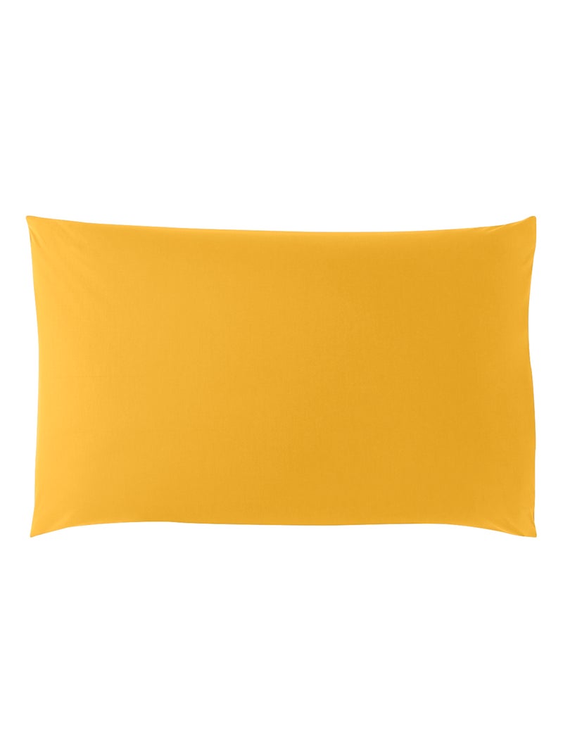 Taie d'oreiller Studio Coton   - DODO Jaune - Kiabi