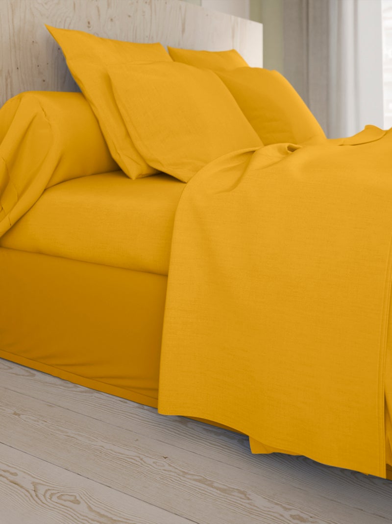 Taie d'oreiller Studio Coton   - DODO Jaune - Kiabi