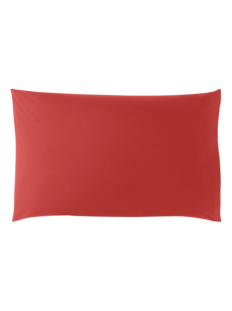 Taie d'oreiller Studio Coton   - DODO Rouge - Kiabi