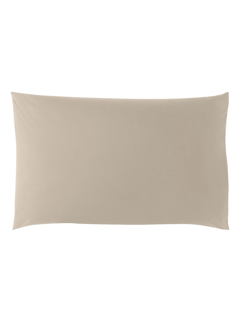 Taie d'oreiller Studio Coton   - DODO Sable - Kiabi