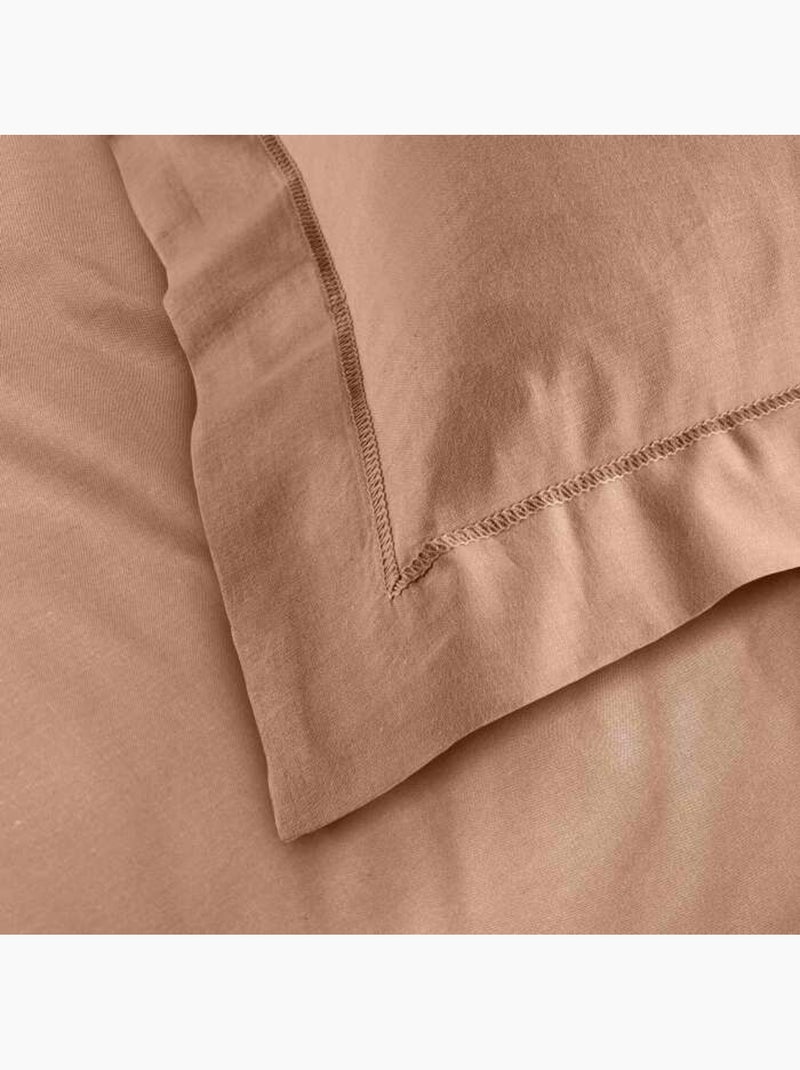 Taie d'oreiller uni 57 fils lina Blush - Kiabi