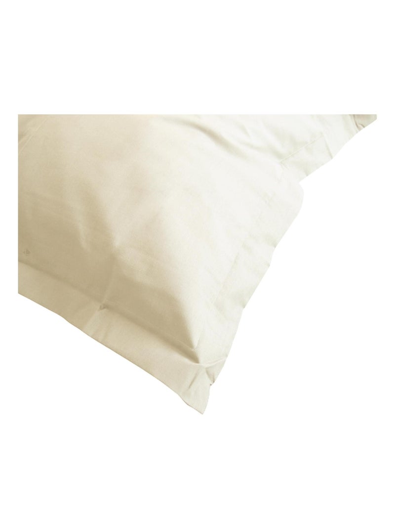 Taie d'oreiller uni coton ALTO Beige clair - Kiabi