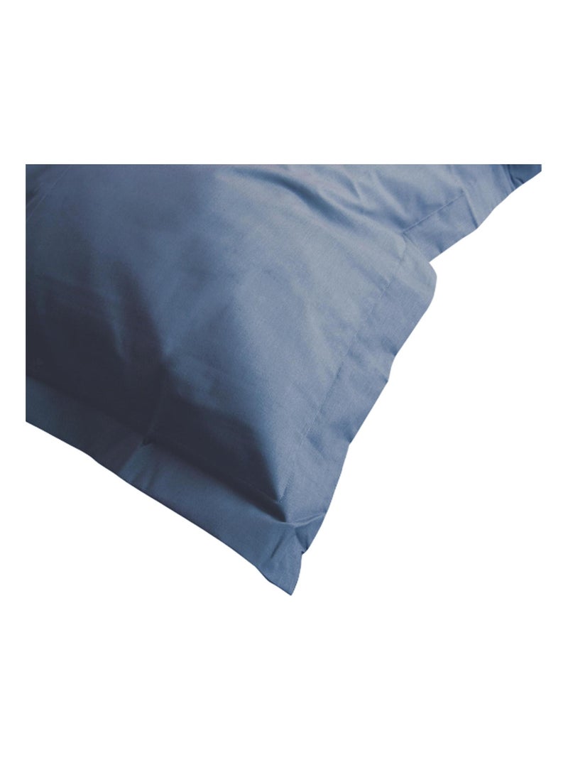 Taie d'oreiller uni coton ALTO Bleu marine - Kiabi