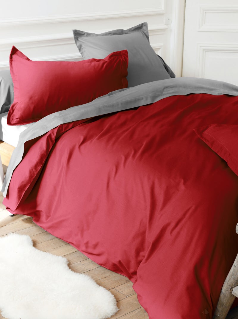 Taie d'oreiller uni coton ALTO Bordeaux - Kiabi