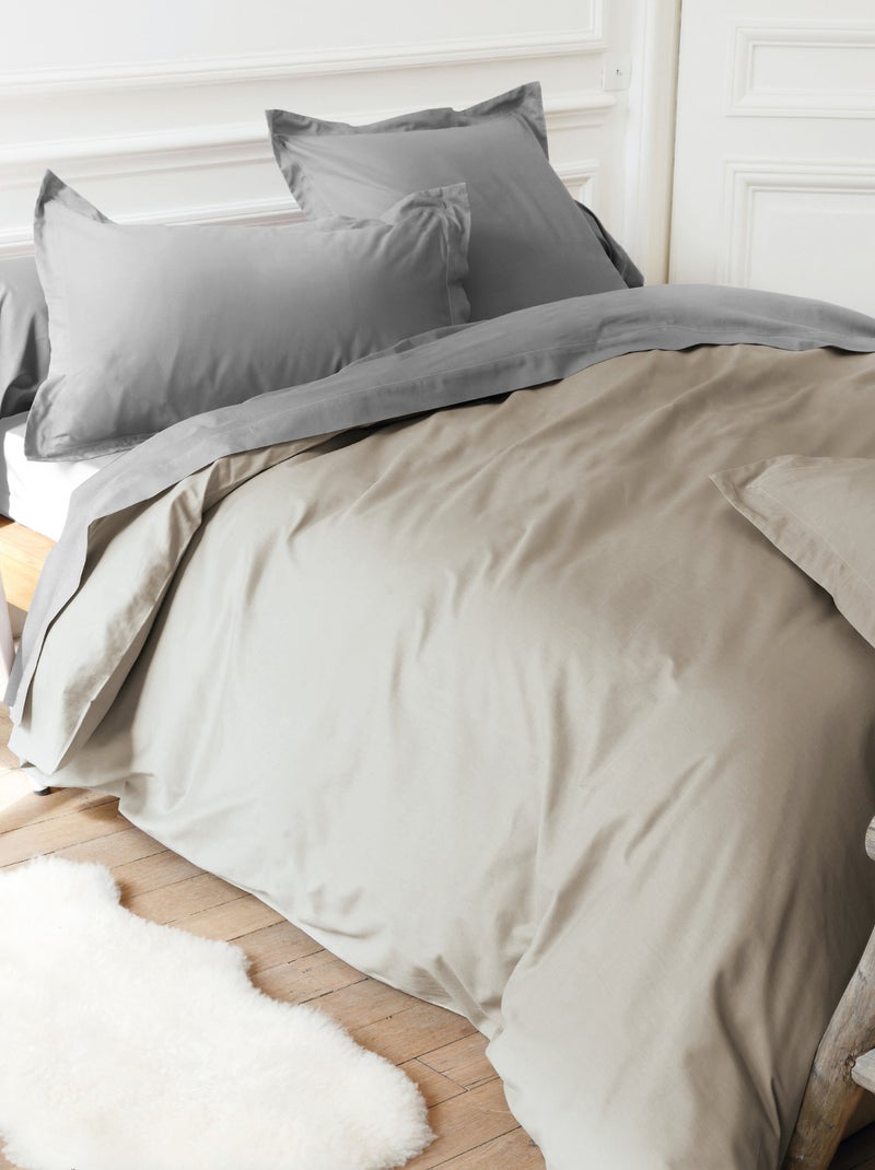 Taie d'oreiller uni coton ALTO Marron clair - Kiabi