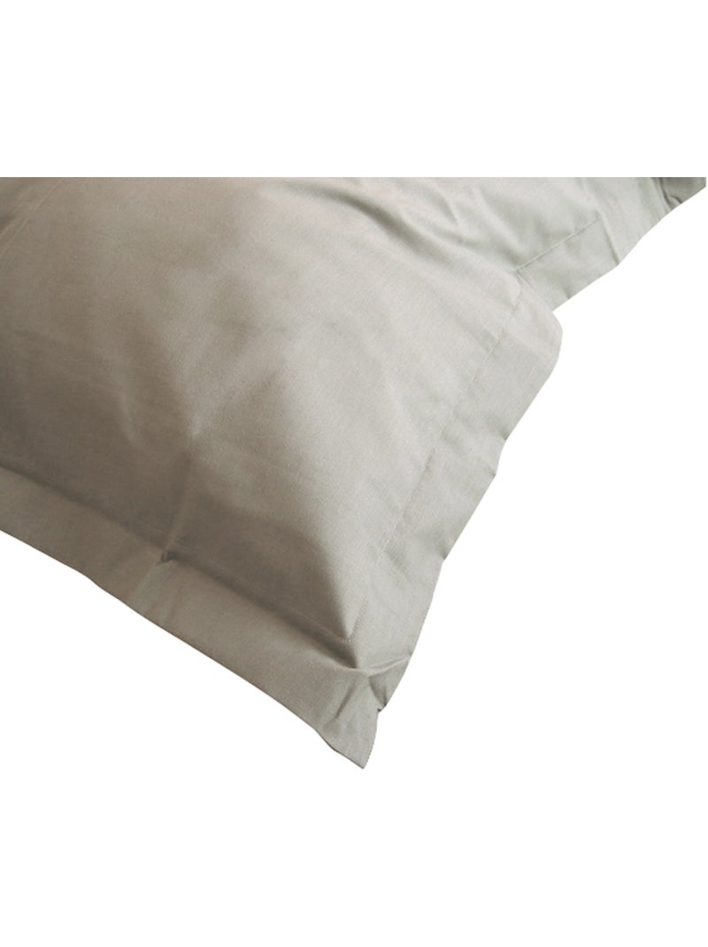 Taie d'oreiller uni coton ALTO Marron clair - Kiabi