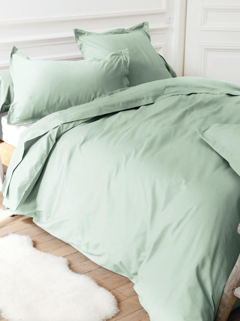 Taie d'oreiller uni coton ALTO Vert anis - Kiabi