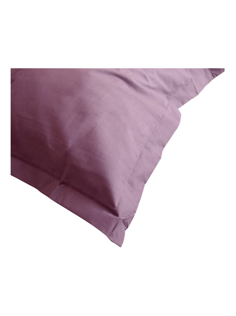 Taie d'oreiller uni coton ALTO Violet prune - Kiabi