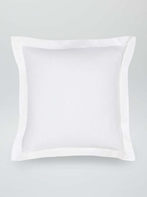 Taie d'oreiller uni en percale de coton - Kiabi