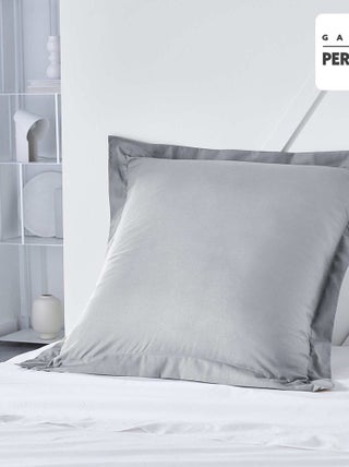 Taie d'oreiller uni en percale de coton