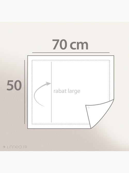 Taie d'oreiller uni percale de coton MANOIR - Kiabi