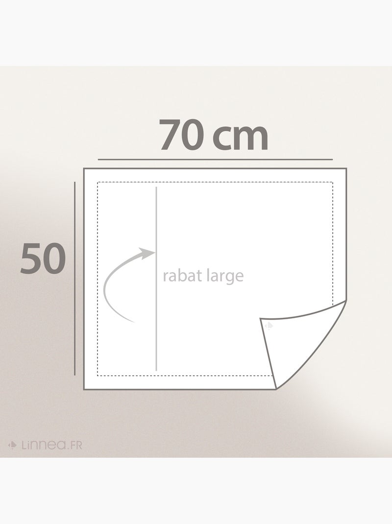 Taie d'oreiller uni percale de coton MANOIR Gris perle - Kiabi