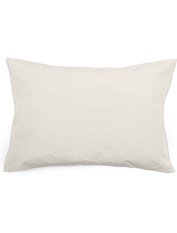 Taie d'oreiller uni percale de coton MANOIR