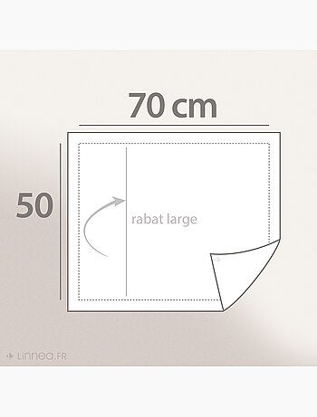 Taie d'oreiller uni percale de coton MANOIR