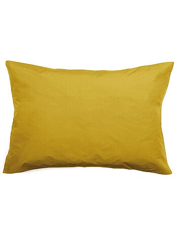 Taie d'oreiller uni percale de coton MANOIR