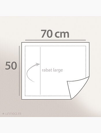 Taie d'oreiller uni percale de coton MANOIR