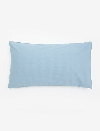 Taie d'oreiller unie - 50 x 70 cm en seersucker
