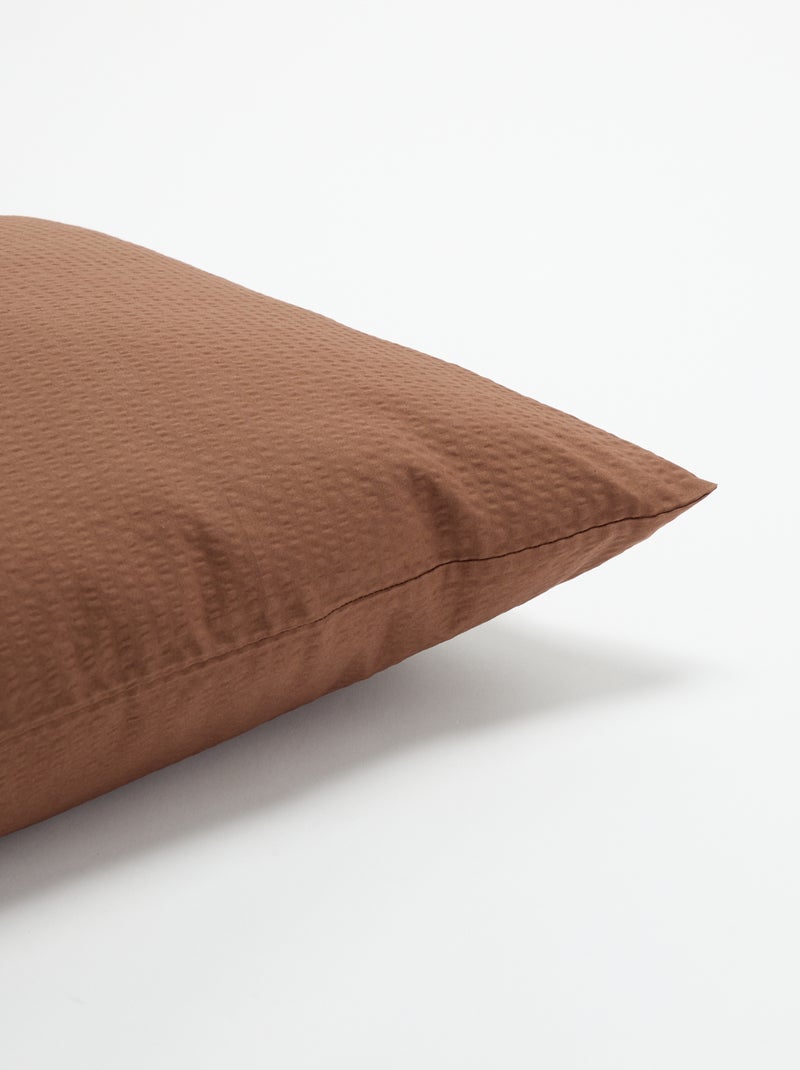 Taie d'oreiller unie - 63 x 63 cm - KIABI Home Marron - Kiabi