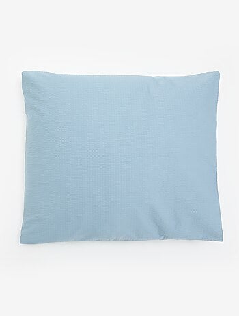 Taie d'oreiller unie - 63 x 63 cm en seersucker